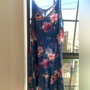 J for Justify Women’s Blue Floral Spring Summer Dress Size XL